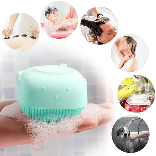 Dull & Rough Skin? This Silicone Bath Brush Exfoliates, Cleanses & Massages All At Once, Safe for Baby Skin Too!