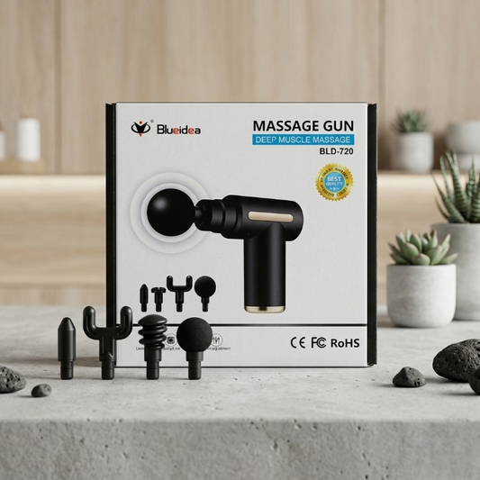 Back Pain & Sore Muscles Ruining Your Day? This Massage Gun Gives Instant Deep Relief, 4 Heads, Multi-Speed, Silent Motor