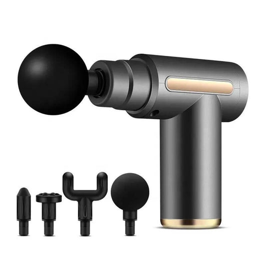 Deep Tissue Massage Gun – 4 Heads, Multi-Speed, Silent Motor